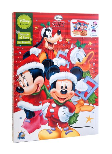 Mickey Egér Adventi naptár sütivel és meglepetés figurával 132g