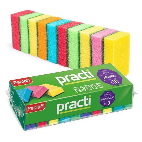 Paclan Practi mosogatószivacs dörzsivel 10 db