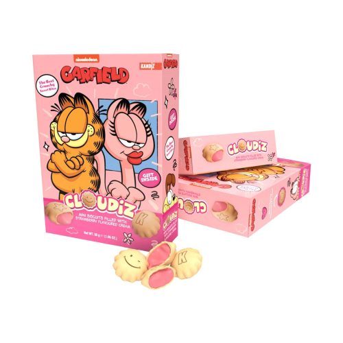 Garfield Cloudiz mini keksz eperkrémmel töltve 30g