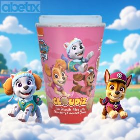   Paw Patrol Cloudiz mancsos pohár mini keksz eperkrémmel töltve 125g