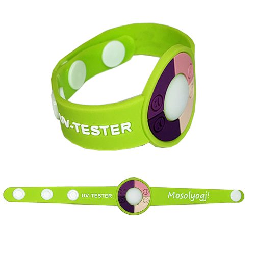 UV Protect mérő Karkötő zöld Mosolyogj