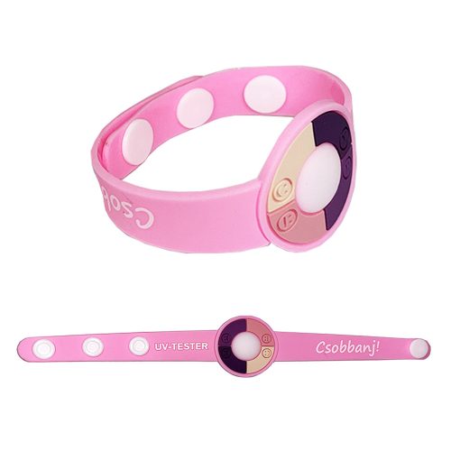 UV Protect mérő karkötő pink Csobbanj