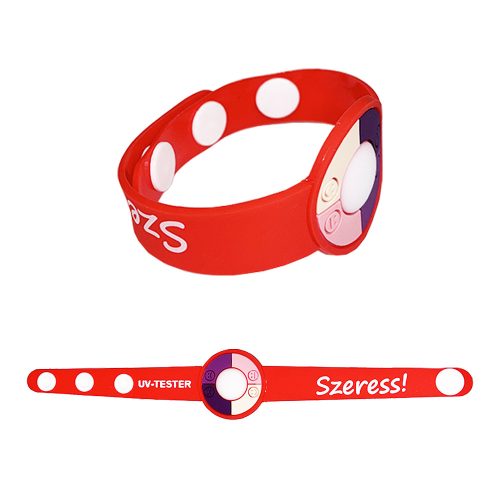 UV Protect mérő karkötő piros Szeress