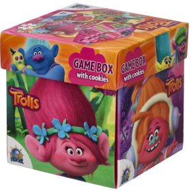 Trolls doboz játékokkal és csokis keksszel 10g