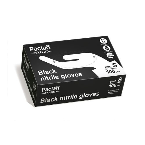 Paclan Expert Fekete Nitril kesztyű 100db - 90/70my