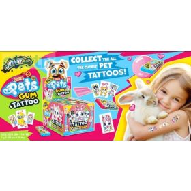 Johny Bee tetoválós rágógumi Cute Pets (200db) 18g